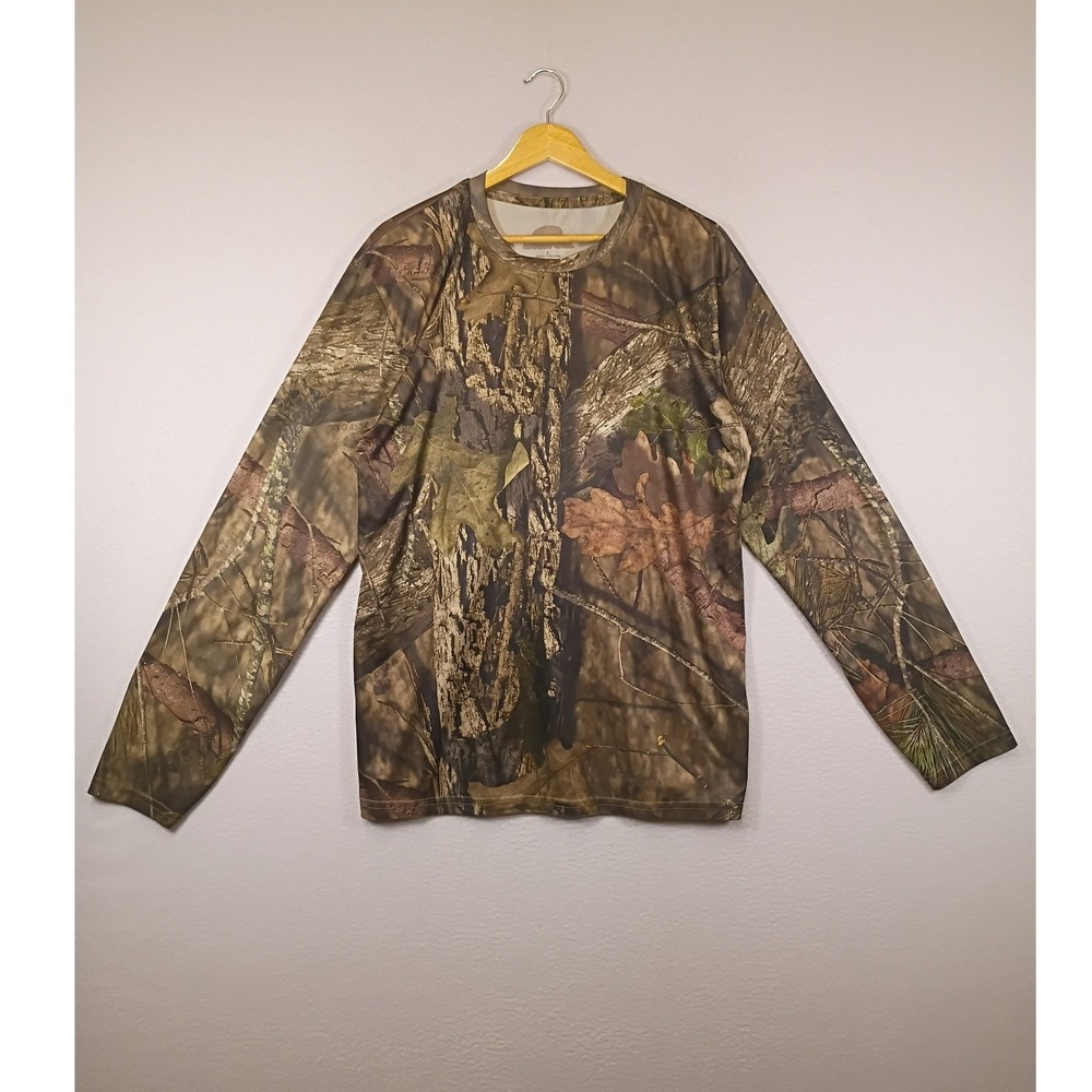 Outdoor Gorpcore‎ Mossy Oak Mens L Brown Break-Up Country Camo Long Sleeve Tee